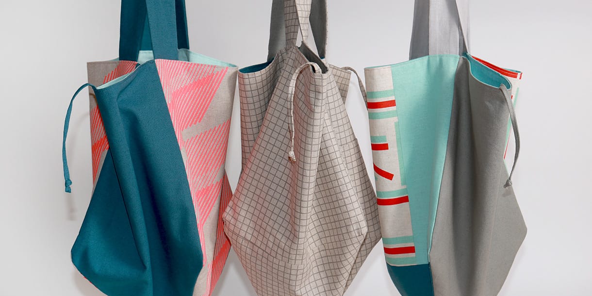 Bolsos. Tejidos puros de algodón y lino